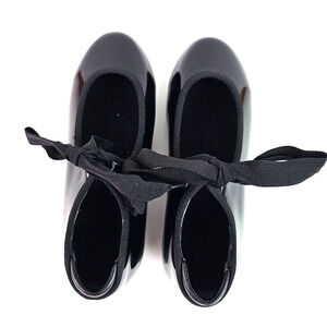 Girls Star Tone Tap Shoes Black Size 12 M Elastic and Tie Childs Size Dancing